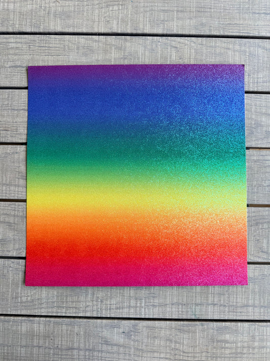 Glitter Cardstock Sampler Pack – Rainbow, Gold Mesh, Blue Mesh, Star Silver (12x12”, 300gsm)