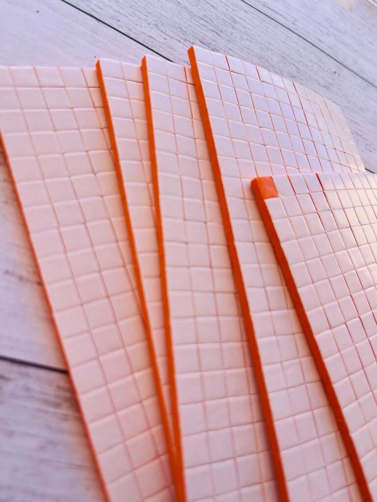 Coloured Adhesive Foam Squares, 3mm Thick, Cake Topper Supplies (5 Sheets)