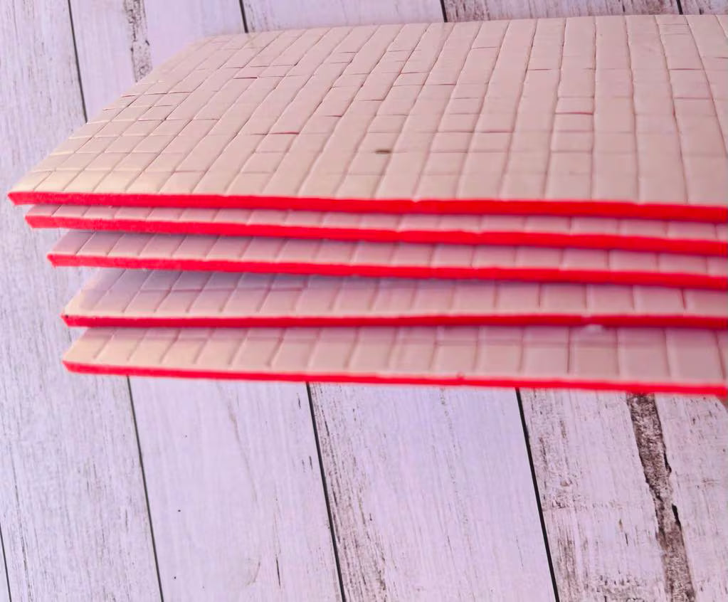 Coloured Adhesive Foam Squares, 3mm Thick, Cake Topper Supplies (5 Sheets)