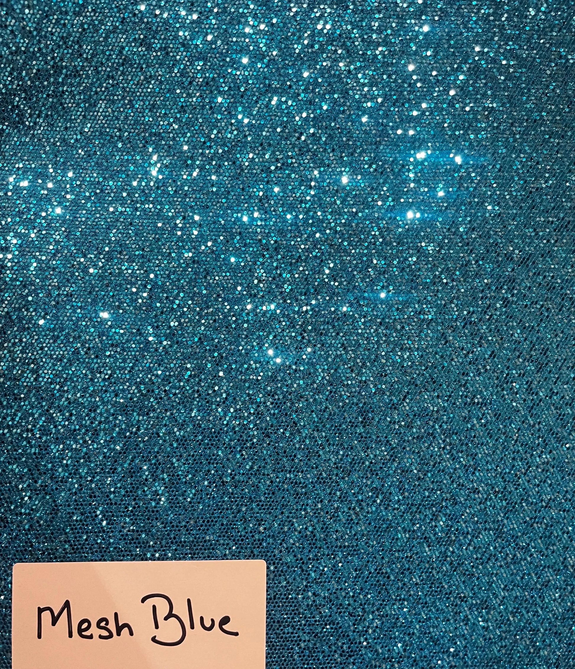 Blue mesh glitter cardstock sheet for Cricut and scrapbooking