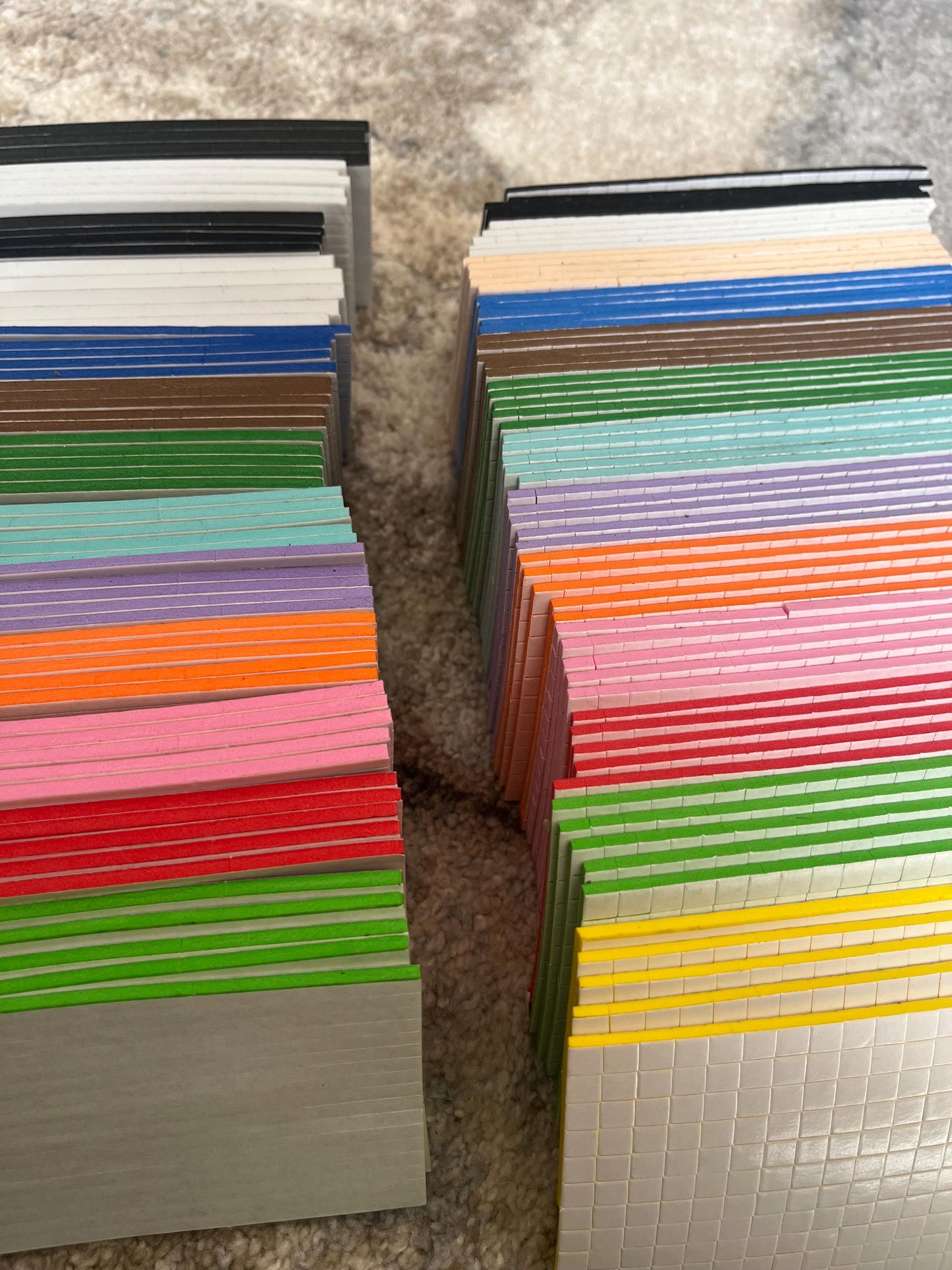Coloured Adhesive Foam Squares, 3mm Thick, Cake Topper Supplies (5 Sheets)