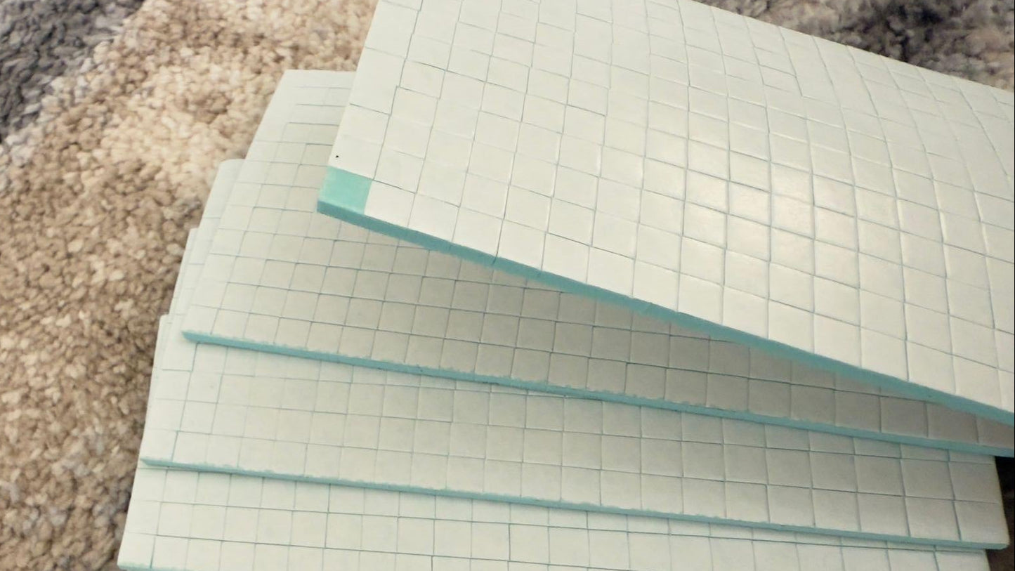 Coloured Adhesive Foam Squares, 3mm Thick, Cake Topper Supplies (5 Sheets)